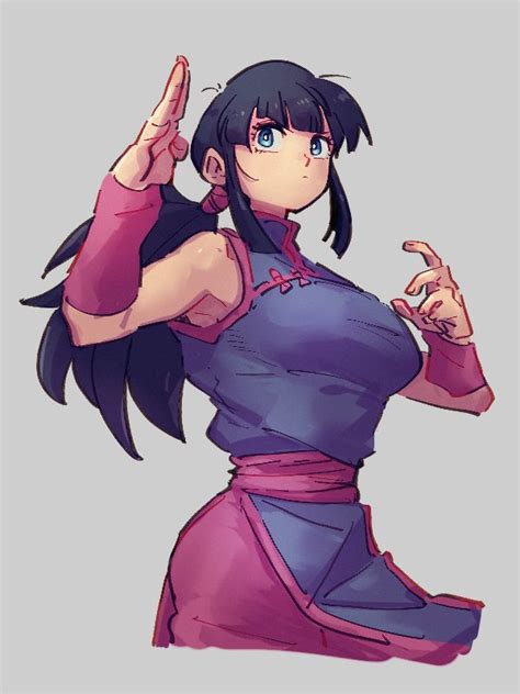 Safebooru 1girl Black Hair Blue Dress Blue Eyes Breasts Chi Chi Dragon Ball China Dress