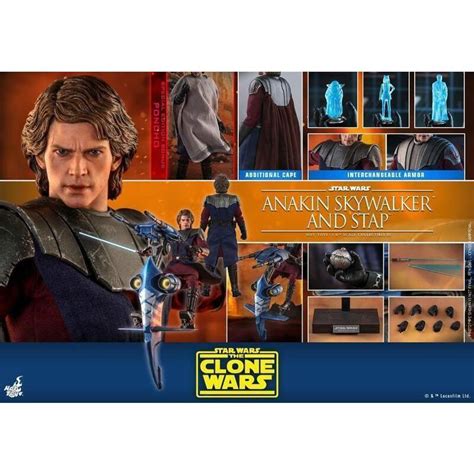 咩咩Q 全新 HOT TOYS TMS020 豪華限定版 車加披風 星際大戰 STAP Anakin 安納金 蝦皮購物