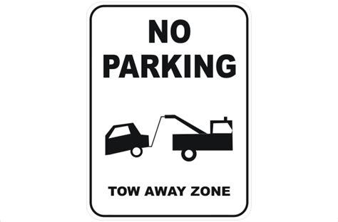 No Parking Tow Away Zone RD119 - National Safety Signs