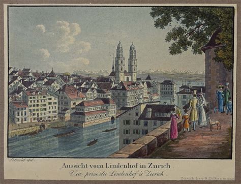 Aussicht Vom Lindenhof In Zurich Vue Prise Du Lindenhof à Zurich