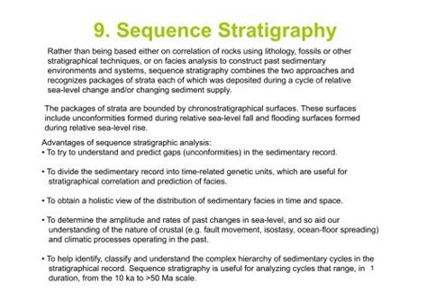 9. Sequence Stratigraphy