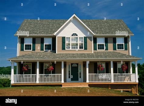 Suburban Two Story Showcase Home Usa Stock Photo Alamy