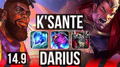 K Sante Vs Darius Top Comeback K Dmg Br Master Youtube