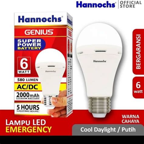 Jual Lampu Emergency Hannoch 6 Watt Shopee Indonesia