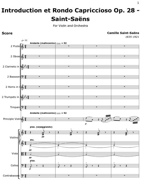 Introduction et Rondo Capriccioso Op 28 Saint Saëns Sheet music