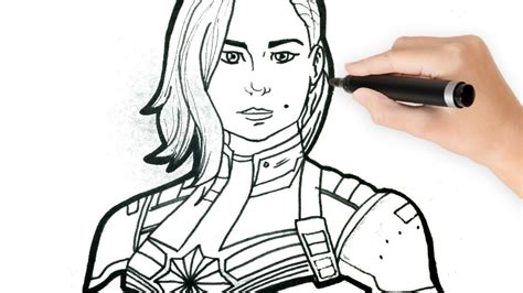 Como Dibujar A La Capitana Marvel Paso A Paso How To Draw Captain