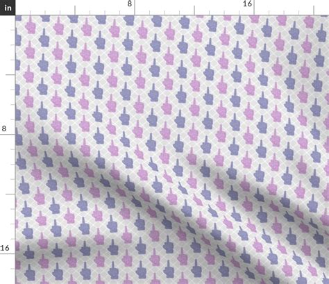 Small Scale Middle Fingers In Pink And Fabric Spoonflower