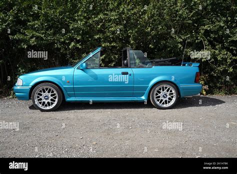 Exeter UK August 2022 Convertible Ford Escort Cabriolet XR3i At A