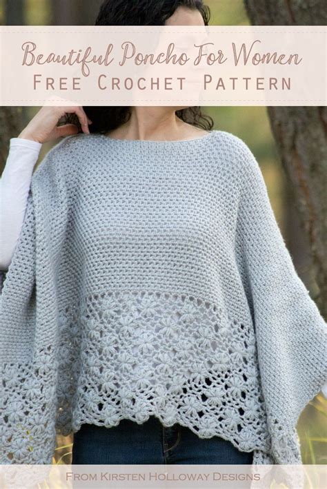 Frost Petals Lace Poncho Sizes Free Crochet Pattern Artofit