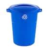 United Solutions 32 Gal Outdoor Trash Can Recycling In Blue TI0028