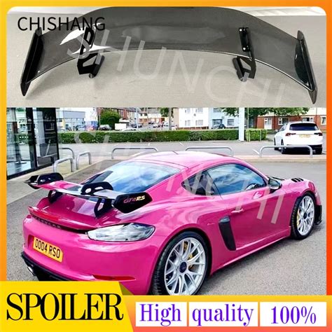 Carbon Fiber FPR Car Rear Wing Trunk Lip Spoilers For Porsche Cayman