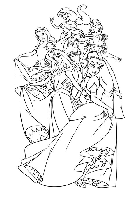 Coloring Pages Of Disney Princesses