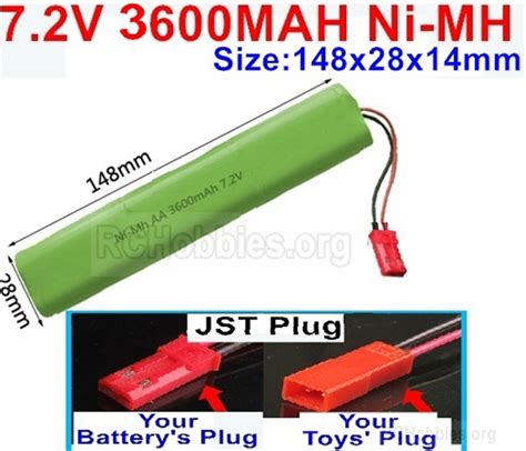 72v 3600mah Nimh Battery Pack 72 Volt 3600mah Ni Mh Battery Aa Jst Connector