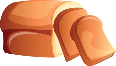 Loaf or bread, baking bread, food vector cartoon illustration. Bread clipart for graphic ...