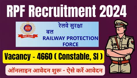 Rpf Constable Si Recruitment Notification Railway Sub