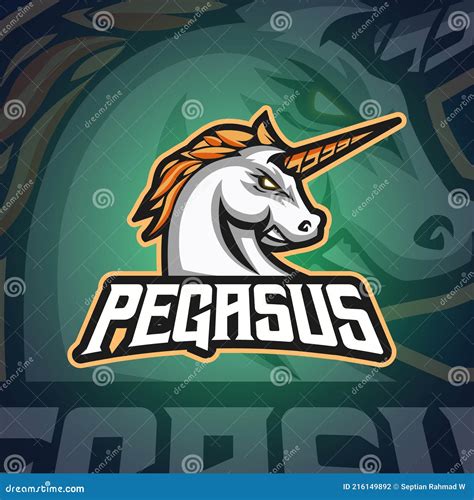 Vector Illustration Pegasus Logo Mascot With Angry Face For Logo Gaming