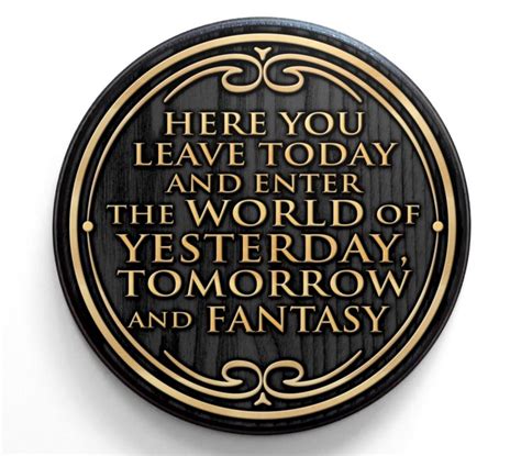 Beautiful Reproduction Of The Plaque That Hangs Over The Entrance To