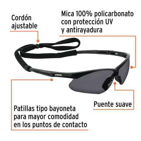 Lentes de seguridad con recubrimiento antiempañante Truper sport Seir