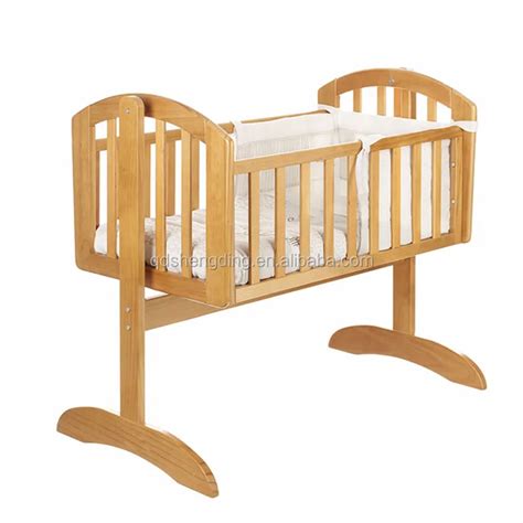 Nice Simple Design Wooden Baby Swing Bed Baby Cot Baby Crib Bc 021