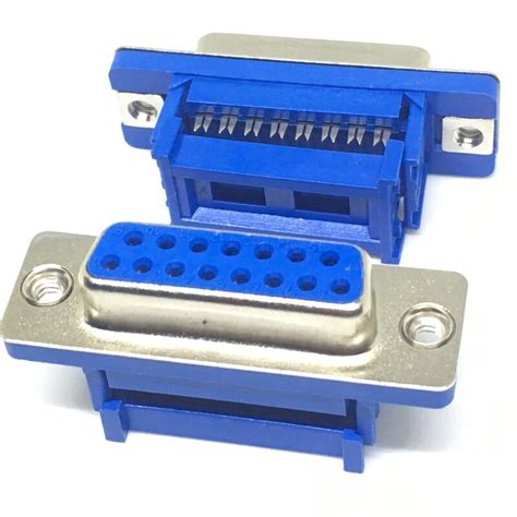 5pcs Db15 15 Pin Male Parallel Idc Crimp Connector For Flat Ribbon Cable In Connectors From