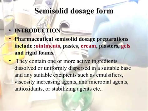 Semi Solid Dosage Form Ppt