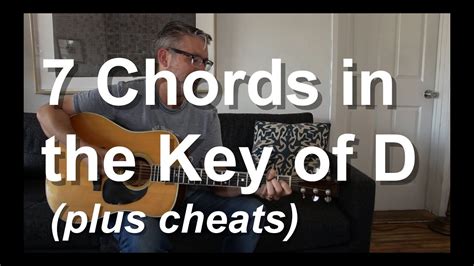 7 Chords In The Key Of D With Cheats Tom Strahle Easy Guitar Basic Guitar Youtube