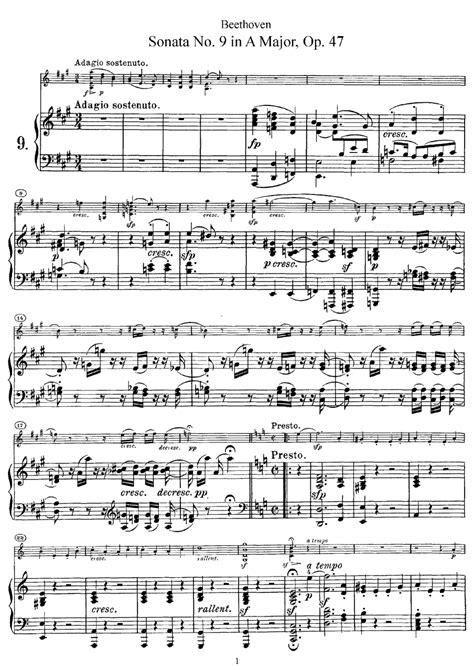 Beethoven, Ludwig van - Violin Sonata No.9, Op.47