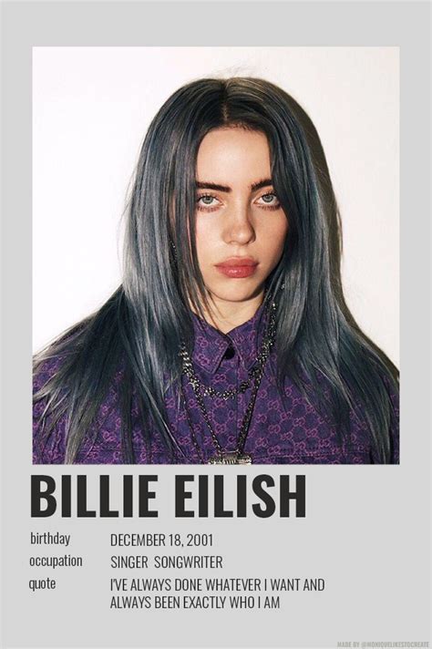 Minimal Poster Movie Posters Minimalist Billie Eilish Birthday