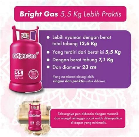 Tabung Bright Gas Elpiji Kg Pink On Carousell