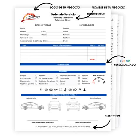 Descargar Orden De Trabajo Para Taller Mecánico En Word