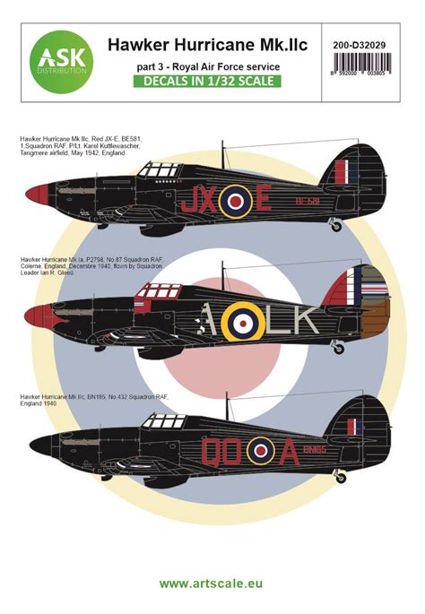 Hawker Hurricane Mk Ia Mk Iic Part Royal Air Force Service