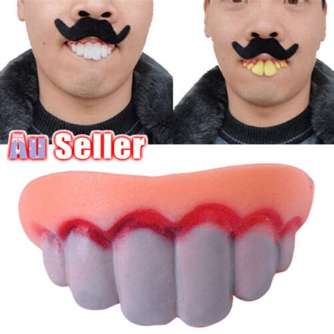 1 X Ugly Teeth False Fake Funny Party Bogan Hillbilly Halloween Costume