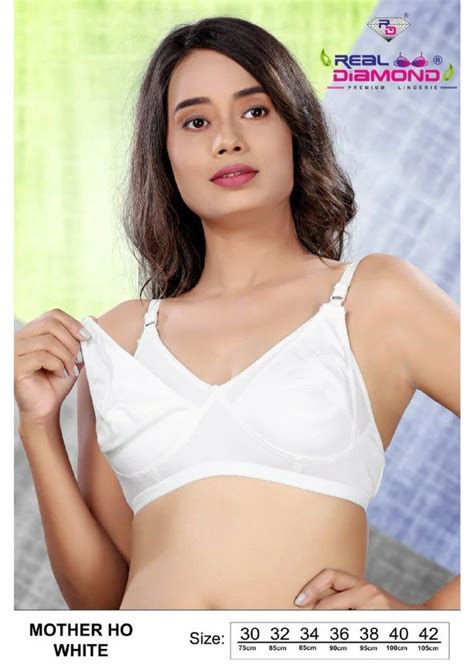 Non Padded Cotton Blend Mother Ho White B Cup Bra Plain At Rs 136 5