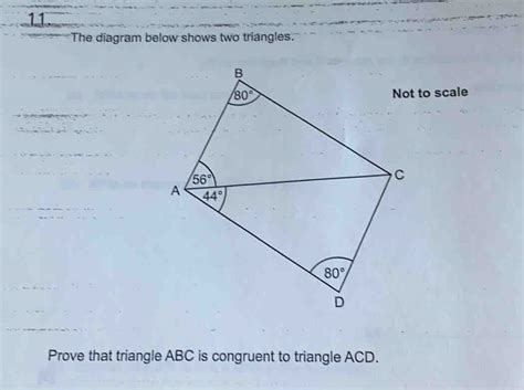 Solved The Diagram Below Shows Two Triangles To Scale Prove That