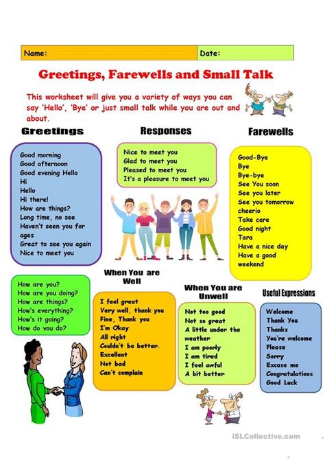 Greetings, Farewells & Small Talk