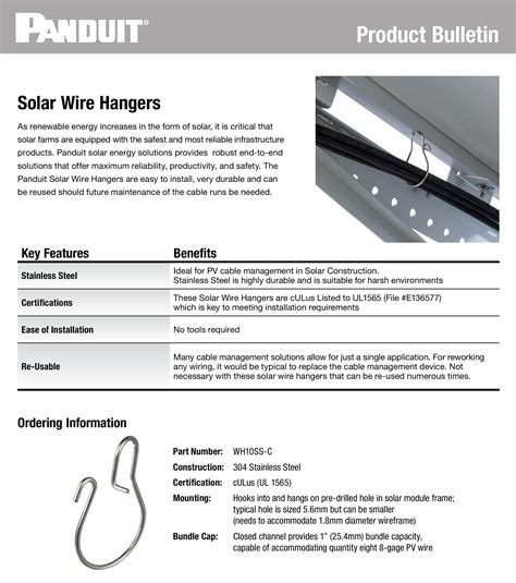 Panduit® Solar Cable Hanger