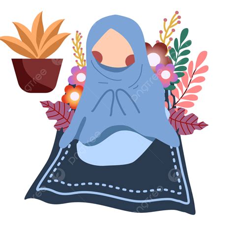 Muslim Shalat PNG Transparent Muslim Praying Shalat Illustration