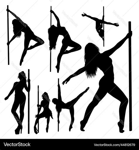 Pole Dance Silhouette Good Use For Any Design Vector Image