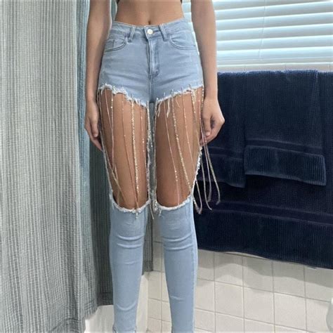 Fashion Nova Womens Blue Jeans Depop