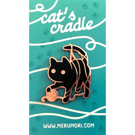 Standing Black Cat Enamel Pin Etsy