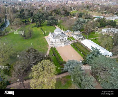 Aerial View Of Chiswick House In Chiswick Park Chiswick London Uk