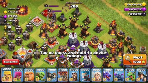 New Clash Of Clans 1000 Bowler Attack Youtube