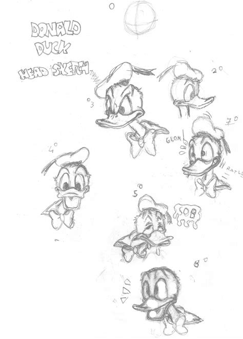 Donald Duck Head Sketch By Luiganddaisy On Deviantart