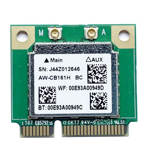 Dual Band Realtek Rtl Aw Cb H Wifi Wlan Card Bluetooth Combo