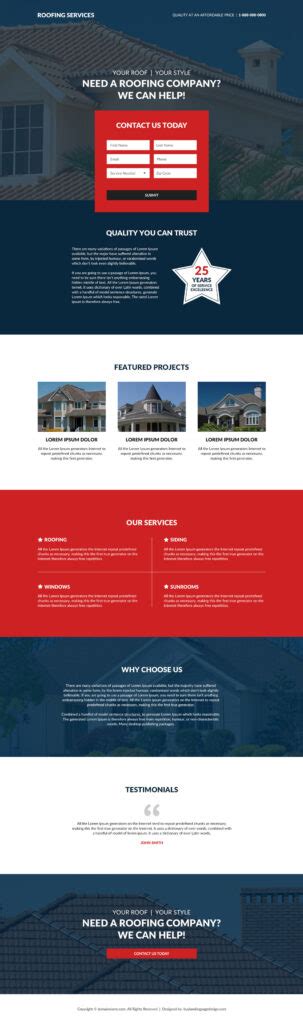 Best Roofing And Restoration Contractors Landing Pages