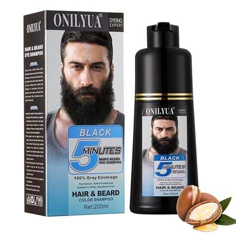 Mens Beard Dye For Men Black In Minutes Grey Reducing Beard Wash And Conditioner