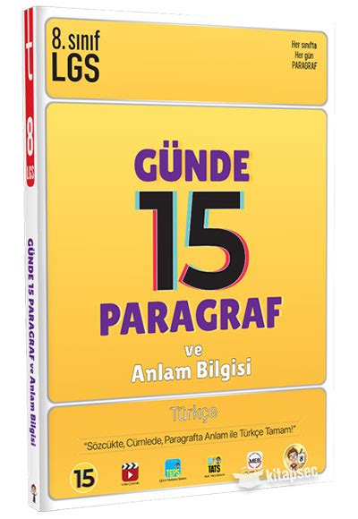 8 Sınıf LGS Günde 15 Paragraf ve Anlam Bilgisi Soru Bankası Tonguç