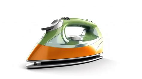 Steam Iron 3d Rendering Of An Electric Clothes On A White Background