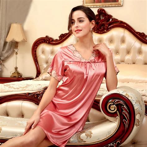 Aliexpress Buy Natural Silk Nightdress Female Embroidery V Neck