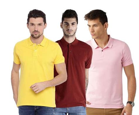 Fastoche Men Multicolor Cotton Blend Polo Tshirt Pack Of 3 Jiomart